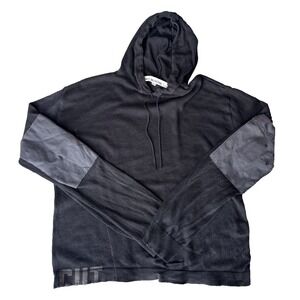 Nice Collective Men's Hoodie Sweater Black Arm Patches Size Large